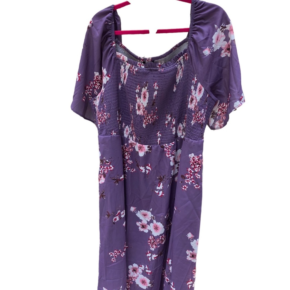 BloomChic Purple Floral Dress Size 22 - Picture 1 of 9